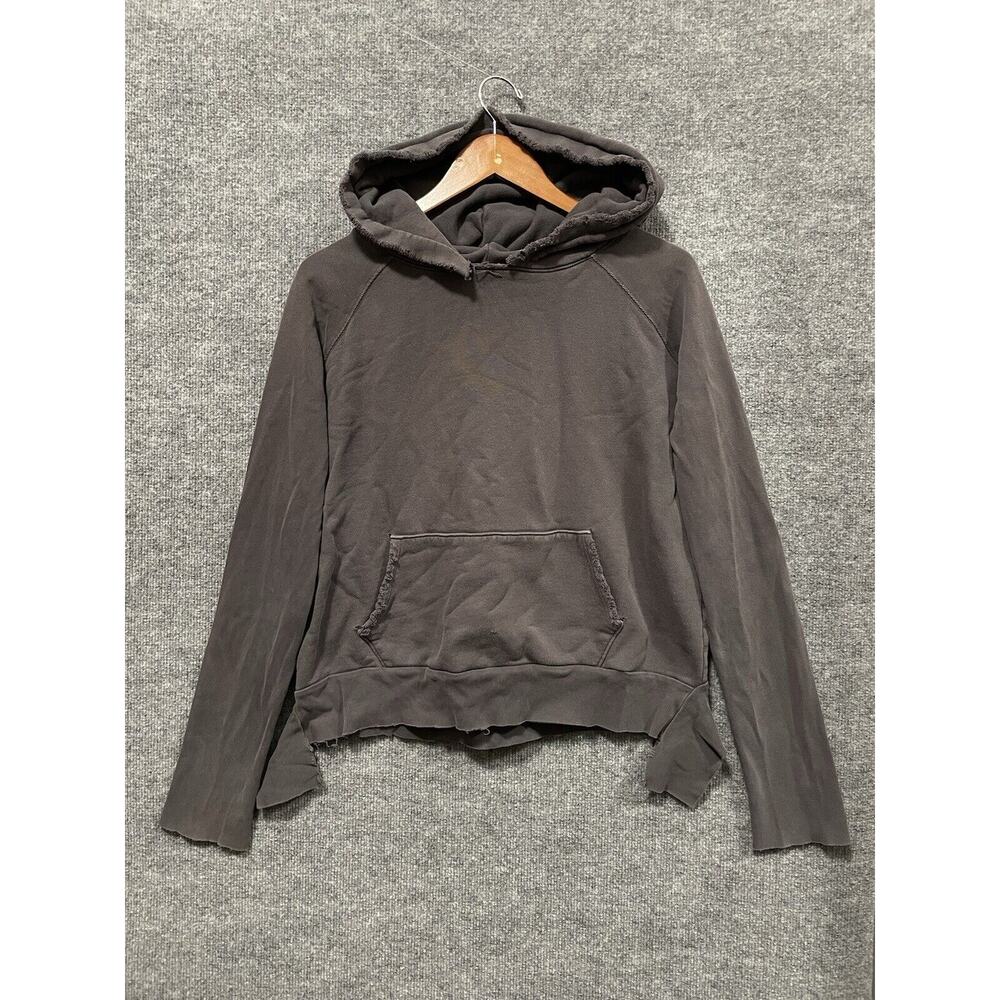 Frank & Eileen Tee Lab Gray Hoodie Factory Distressed Sweatshirt Sz Large Womens